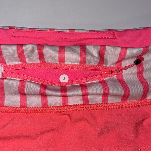 Lululemon neon coral speed up shorts - Picture 3 of 3
